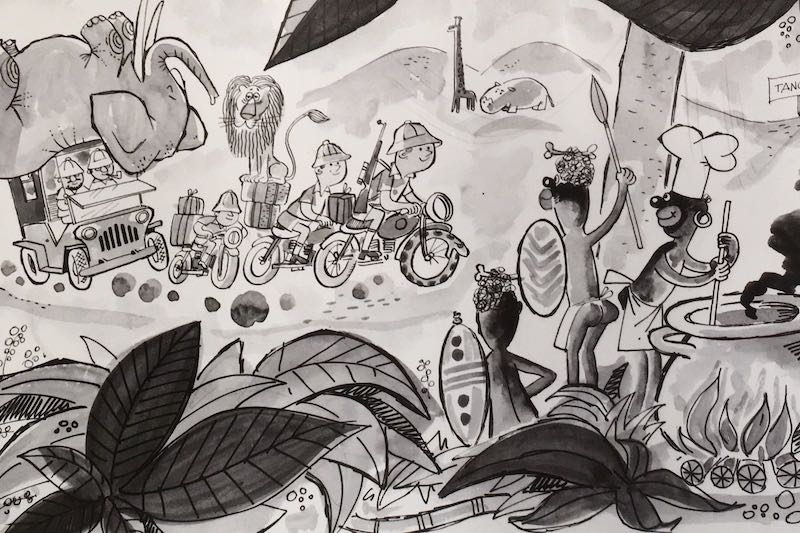 Operación Impala vista por el caricaturista Peñaroya